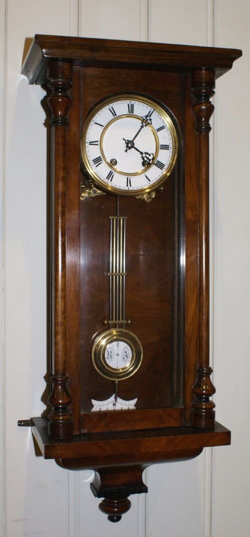 Walnut Regulator Wall Clock